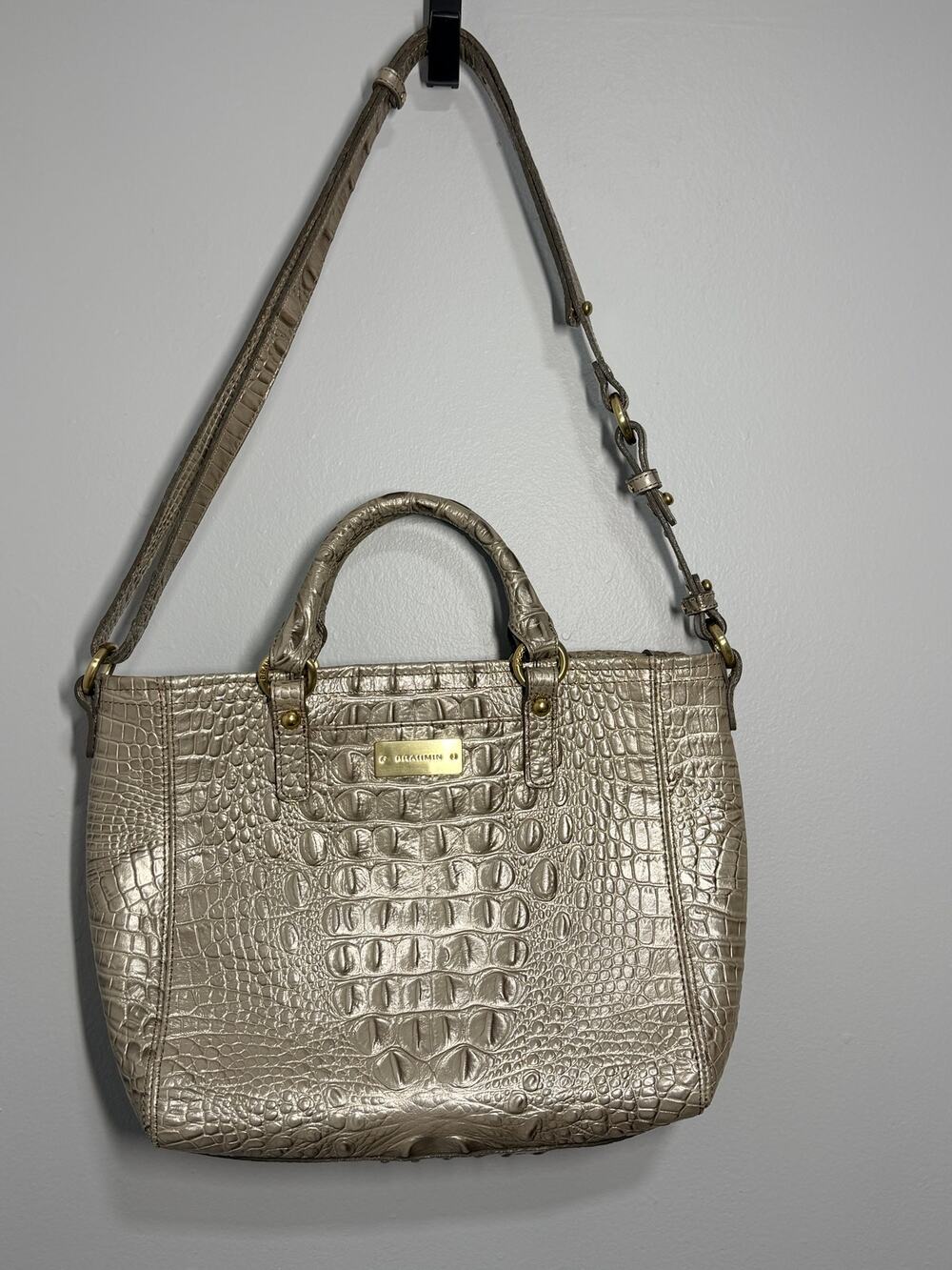 Brahmin Mini Arno Melbourne Leather Satchel Handbag Shoulder Bag GUC